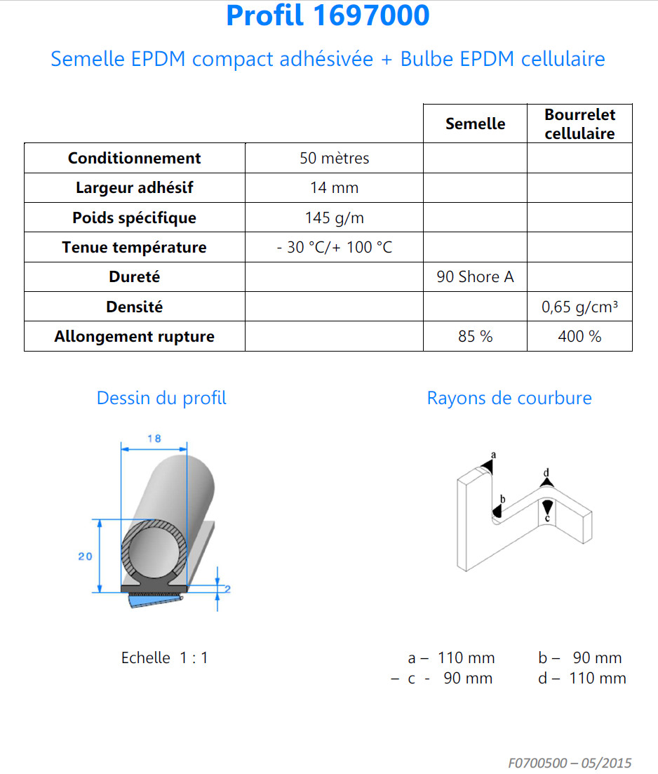 Joint caoutchouc autocollant adhesif epdm noir 1.566.000 - Joint caoutchouc  autocollant - Profils joints caoutchouc - joint en u – ECKO TECH