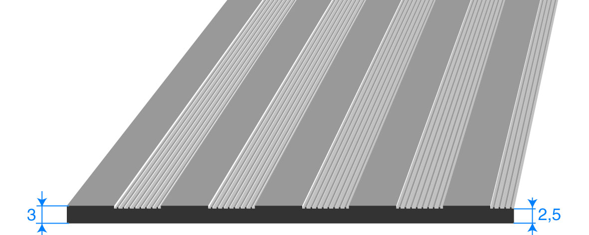 Tapis de sol caoutchouc stries mixtes noir 6.402.000 - Tapis de sol  caoutchouc - Profils joints caoutchouc - joint en u – ECKO TECH