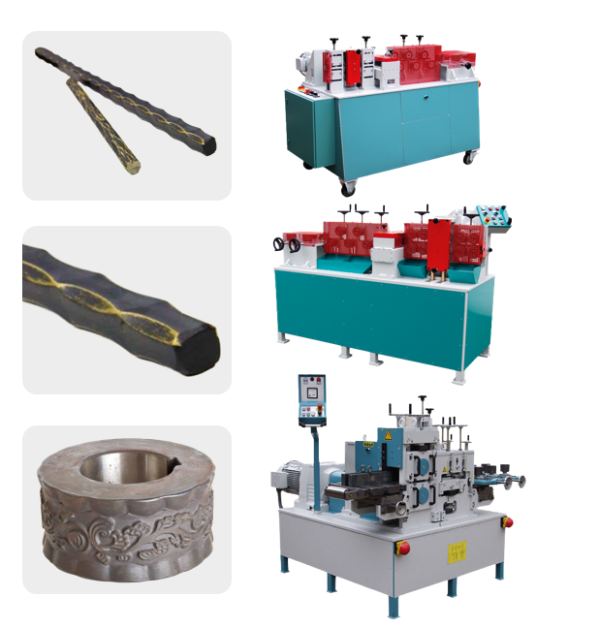 Vue d'une gamme de machines d'estampage HEBÖ, montrant une machine VKW3 pour estampage industriel avancé et une VKW 3 A pour une estampe précise, à côté d'une HPG4V pour une finition d'estampage de haute qualité. Le matériel dépeint avec précision révèle une attention particulière à la vitesse et à la précision de l'estampage avec des outillages d'estampage robustes et précis. La machine est équipée pour fonctionner comme une solution d'estampage sur mesure avec des accessoires pour une performance optimale. La qualité de l'estampage du métal est assurée grâce à cet équipement d'estampage professionnel adapté aux exigences industrielles.