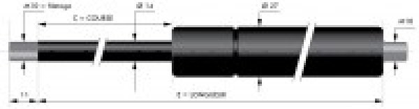 RhedexX® Ressort à gaz pour logement oculaire 145 mm/40 mm/50N-450N –  Amortisseur à gaz avec œillet articulé M6 Longueur 145 mm, course 40 mm,  Kraft-50N-450N 15/6 (145/40/100N, acier) : : Auto et