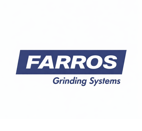 Logo Farros Grinding Systems représentatif du leader mondial du meulage et de la conception de machines de meulage industriel.