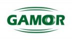 Logo de la marque GAMOR spécialisée en fournitures industrielles, incluant des solutions de taraudage, des taraudeuses pneumatiques, électriques et hydrauliques, ainsi que des bras de taraudage pour l'industrie manufacturière.