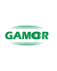 Logo de la marque GAMOR spécialisée en fournitures industrielles, incluant des solutions de taraudage, des taraudeuses pneumatiques, électriques et hydrauliques, ainsi que des bras de taraudage pour l'industrie manufacturière.