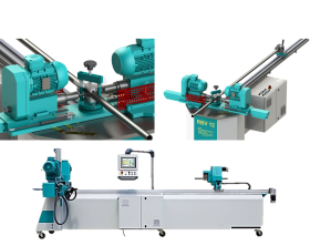 Image montrant une gamme de machines de perçage industrielles Hebo, incluant les modèles de machines à percer les tubes RBV, tels que la machine de perçage de tube RBV 12 et RBV 12 SV, ainsi que la machine de perçage de tube RBV 20. Les produits sont conçus pour le perçage de tubes métalliques avec précision et efficacité, indiquant leur capacité à effectuer des tâches de percage de tube dans des environnements industriels. On y voit également des exemples de travail accompli, comme un tube métallique percé avec des branches, et des outils de perçage de tubes, mettant en évidence la technologie de perforation de tubes et les solutions de perçage de tubes pour l'industrie. L'image met en avant la robustesse et l'ingénierie de pointe des équipements Hebo pour le perçage de tubes de précision, relevant ainsi des machines-outils haute performance.