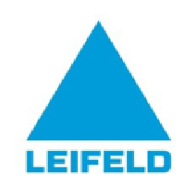 Logo bleu de Leifeld, leader en machines de formage et technologie du formage pour l'industrie du métal.